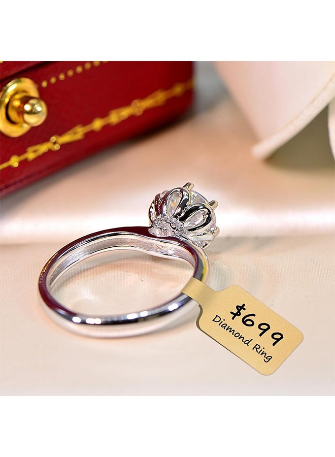 1000 قطعة من ملصقات الأسعار، لفة ملصقات أسعار المجوهرات، ملصقات كرافت لاصقة لعرض الأساور والخواتم والملابس - Image 5